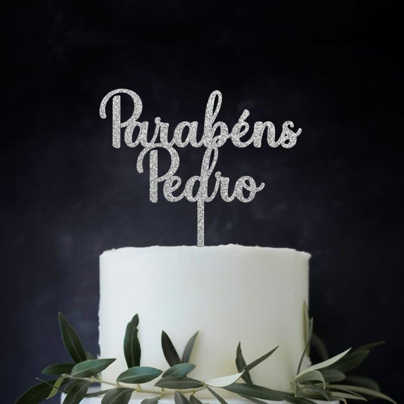 Topo de Bolo no acrílico