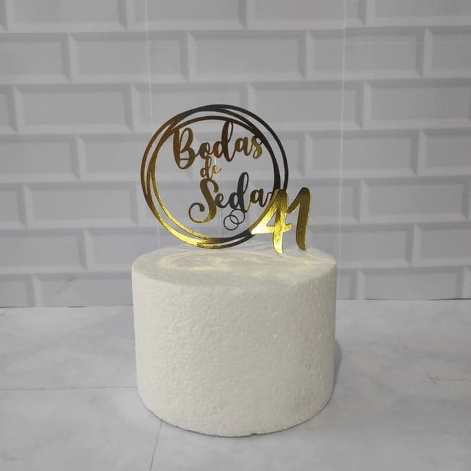 Topo de Bolo no acrílico